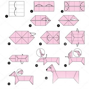 Origami ile köpek Yapımı 